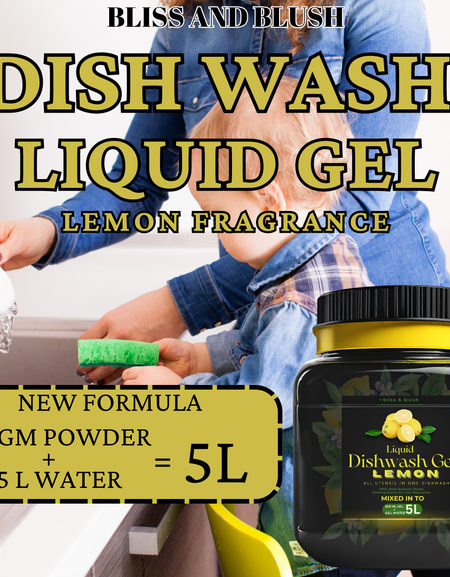Dish Wash Liquid Gel Lemon | In 500Gm Powder Can Make Upto 5 LTR. Liquid