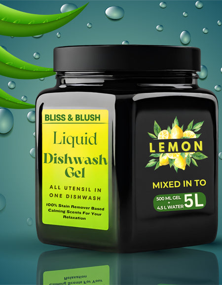 Dish Washing Liquid Gel 500gm | In 500Gm Powder Can Make Upto 5 LTR. Liquid | Lemon Fragrance