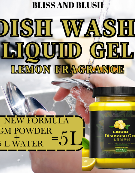 Dish Wash Liquid Gel Lemon | In 500Gm Powder Can Make Upto 5 LTR. From Dish Wash Gel