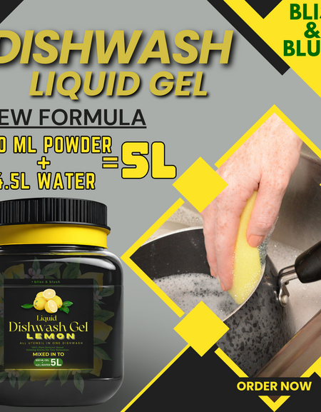 Dish Wash Liquid Gel Lemon | In 500Gm Powder Can Make Upto 5 LTR. Liquid