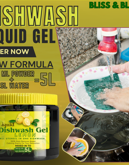Dish Wash Liquid Gel | In 500Gm Powder Can Make Upto 5 LTR. Liquid
