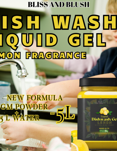 Dish Wash Gel Lemon 500 GM | In 500Gm Powder Can Make Upto 5 LTR. Liquid