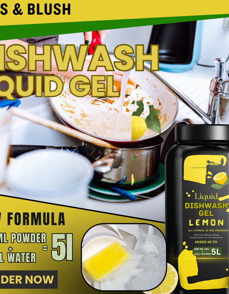 Dish Wash Liquid Gel Lemon | In 500Gm Powder Can Make Upto 5 LTR. Liquid