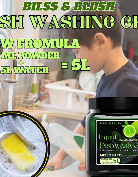 Dish Wash Gel | In 500Gm Powder Can Make Upto 5 LTR. Dish Washing Liquid