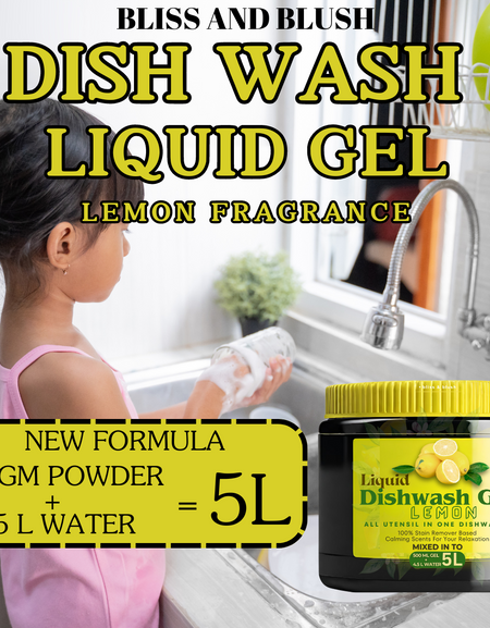 Dish Wash Liquid Gel | In 500Gm Powder Can Make Upto 5 LTR. Liquid