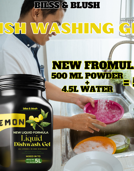 Dish Wash Liquid Gel | In 500Gm Powder Can Make Upto 5 LTR. |  Lemon