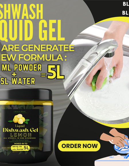 Dish Wash Liquid Gel  | In 500Gm Powder Can Make Upto 5 LTR | Dishwash Gel Infused With The Power Of Lemons