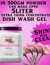 Dish Wash Gel 500gm | Fast Cleaner for all types of Utensils | In 500Gm Powder Can Make Upto 5 LTR. Liquid