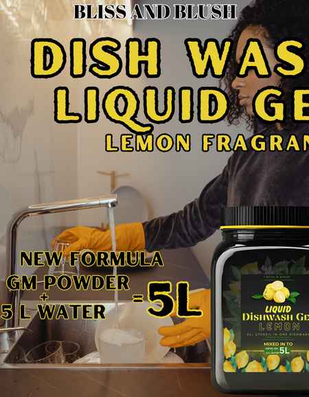 Dish Wash Gel 500 GM Lemon | Removes Tough Grease | In 500Gm Powder Can Make Upto 5 LTR. Liquid