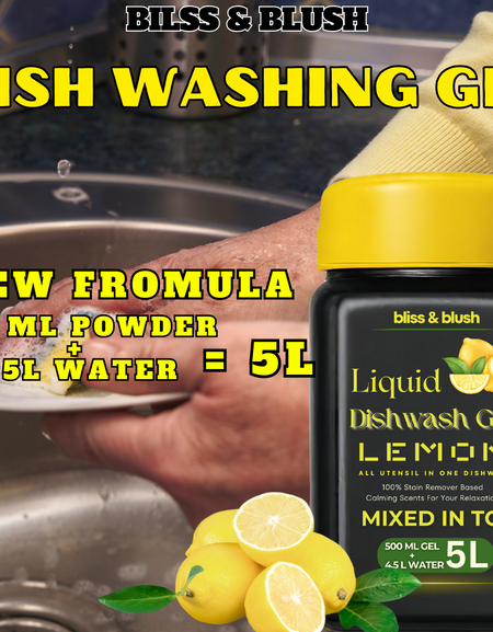 Dish Wash Liquid Gel | In 500Gm Powder Can Make Upto 5 LTR. Liquid