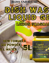 Dish Wash Gel 500 GM Lemon | In 500Gm Powder Can Make Upto 5 LTR. Liquid