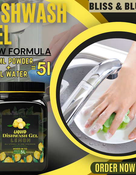 Dish Wash Gel 500 GM Lemon | Removes Tough Grease | In 500Gm Powder Can Make Upto 5 LTR. Liquid