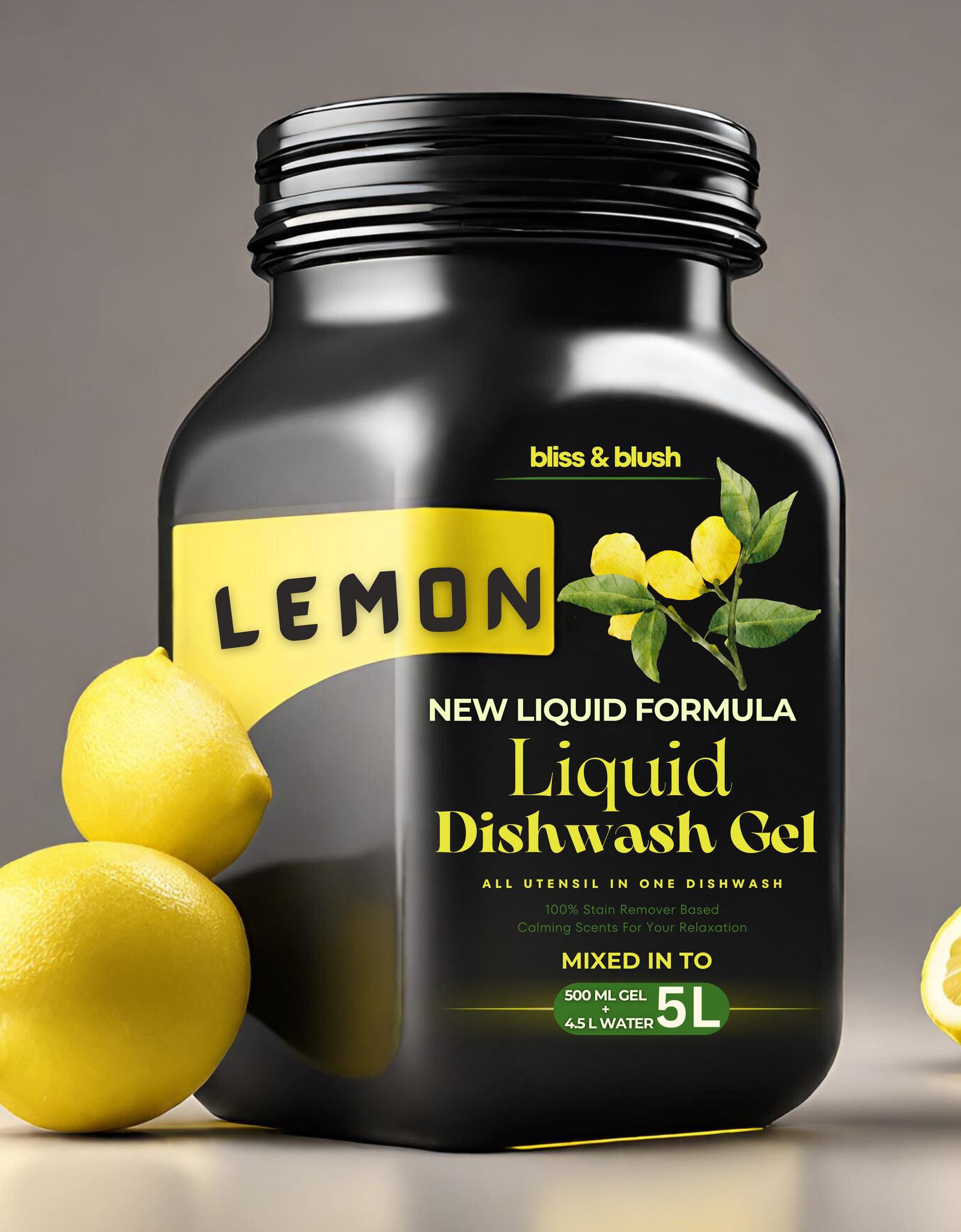 Dish Wash Liquid Gel | In 500Gm Powder Can Make Upto 5 LTR. |  Lemon