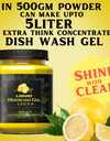 Dish Wash Gel Lemon 500 GM  | In 500Gm Powder Can Make Upto 5 LTR. Liquid