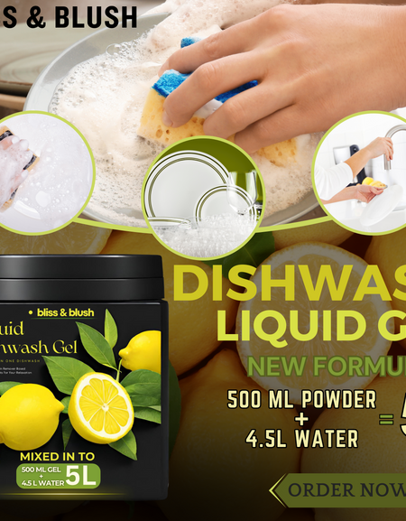 Dish Wash Gel 500 GM Lemon |  In 500Gm Powder Can Make Upto 5 LTR. Liquid