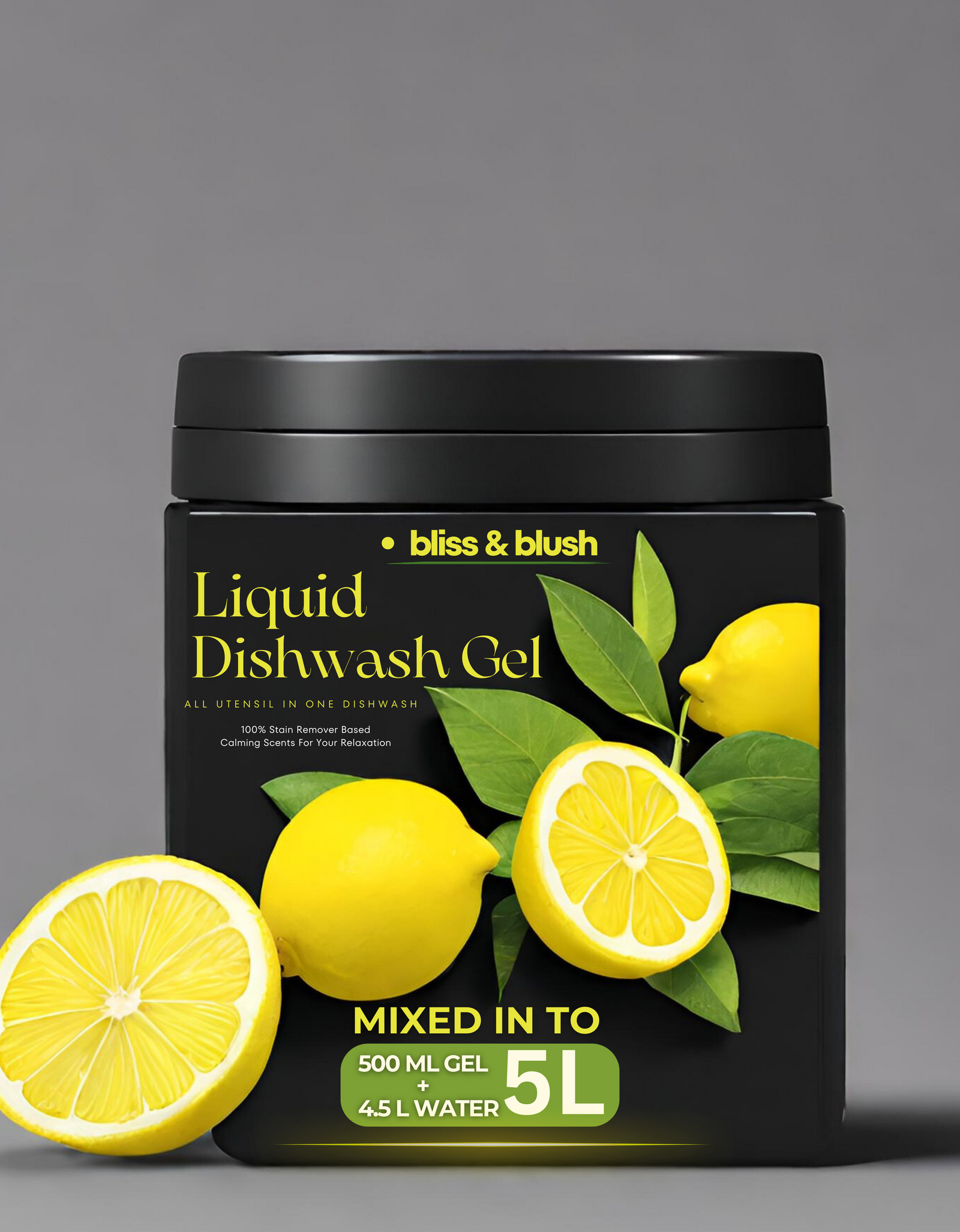 Dish Wash Gel 500 GM Lemon |  In 500Gm Powder Can Make Upto 5 LTR. Liquid