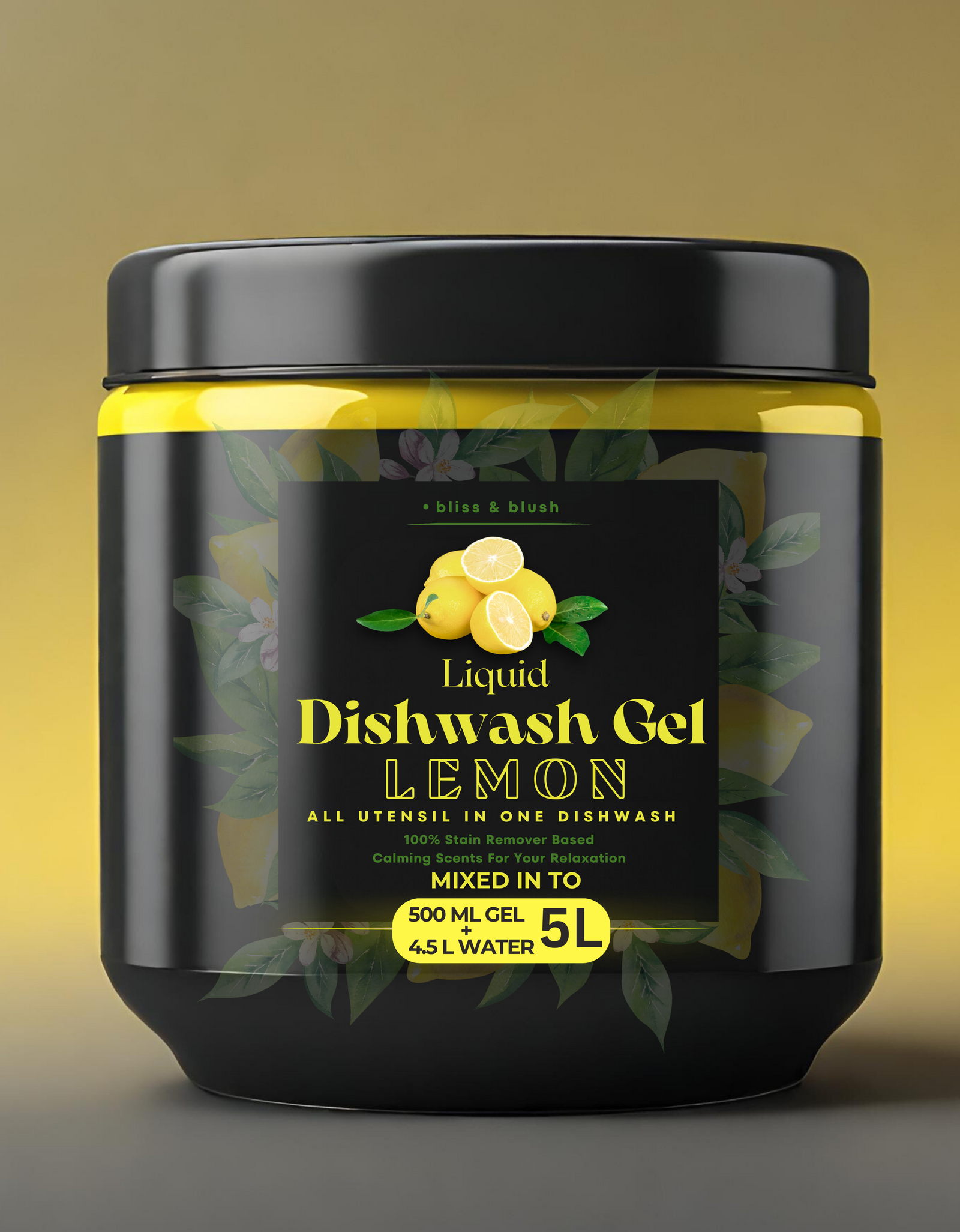 Dish Wash Liquid Gel  | In 500Gm Powder Can Make Upto 5 LTR | Dishwash Gel Infused With The Power Of Lemons