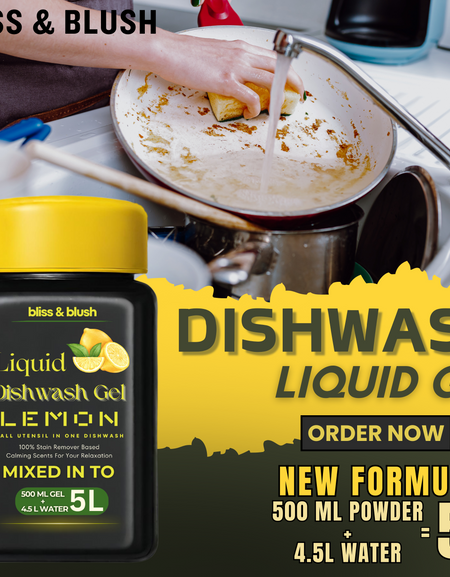 Dish Wash Liquid Gel | In 500Gm Powder Can Make Upto 5 LTR. Liquid