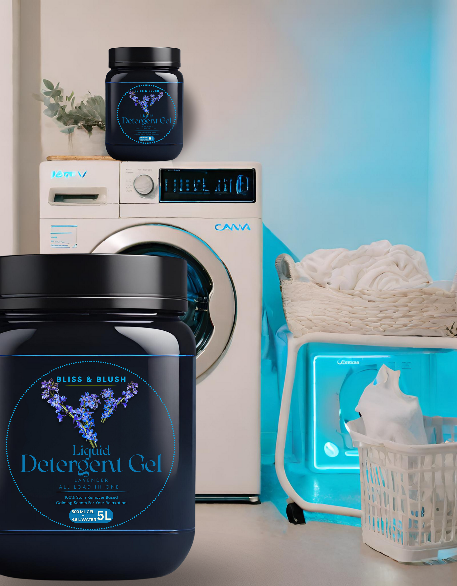 Detergent Liquid 500gm Gel | In 500Gm Powder Can Make Upto 5 LTR. Liquid