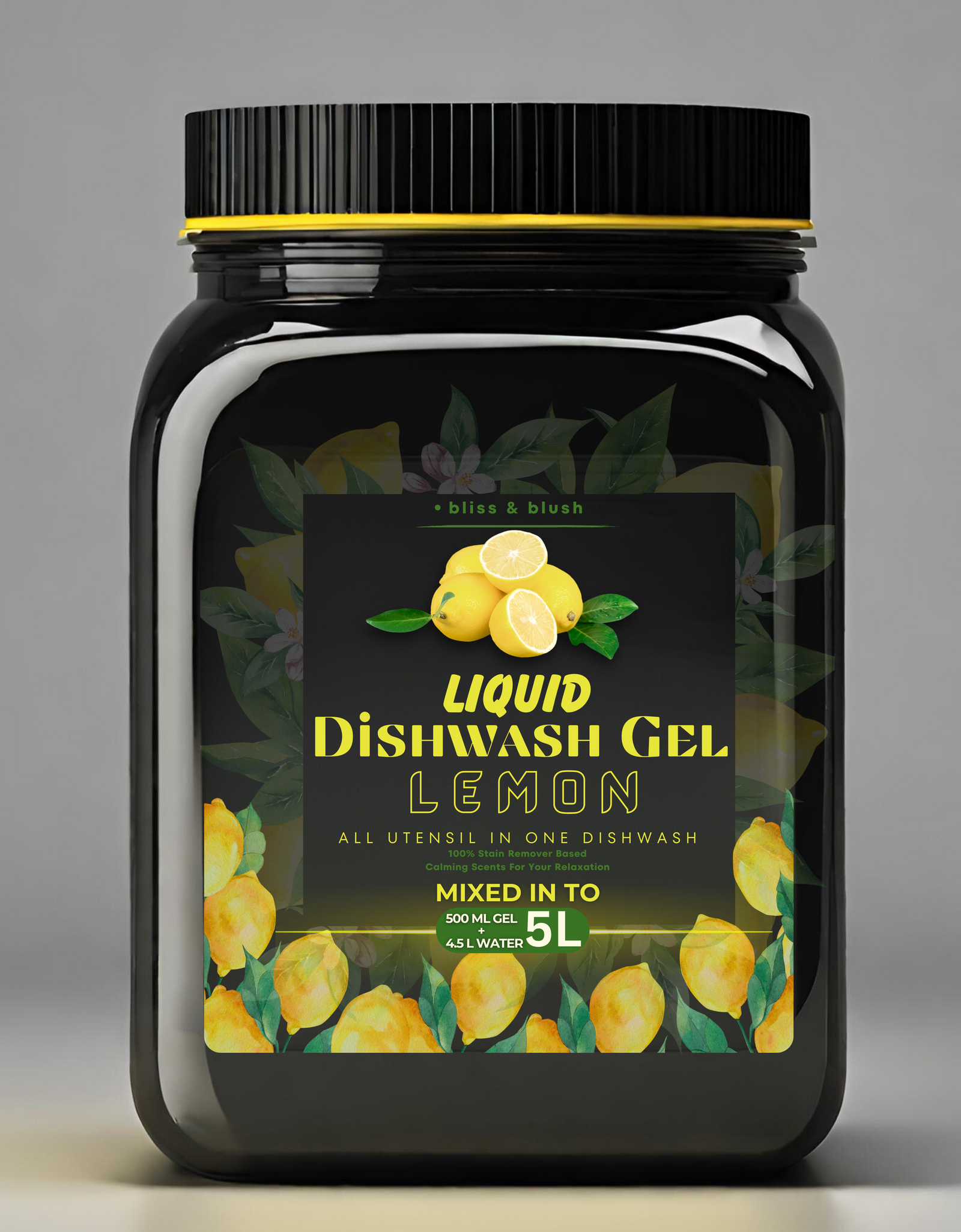 Dish Wash Gel 500 GM Lemon | Removes Tough Grease | In 500Gm Powder Can Make Upto 5 LTR. Liquid