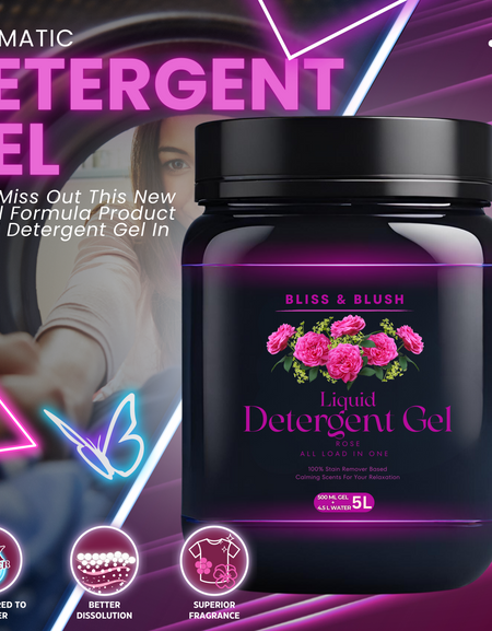 Bliss & Blush Detergent gel 500 gm Rose Fragrance |  In 500Gm Powder Can Make Upto 5 LTR. Liquid