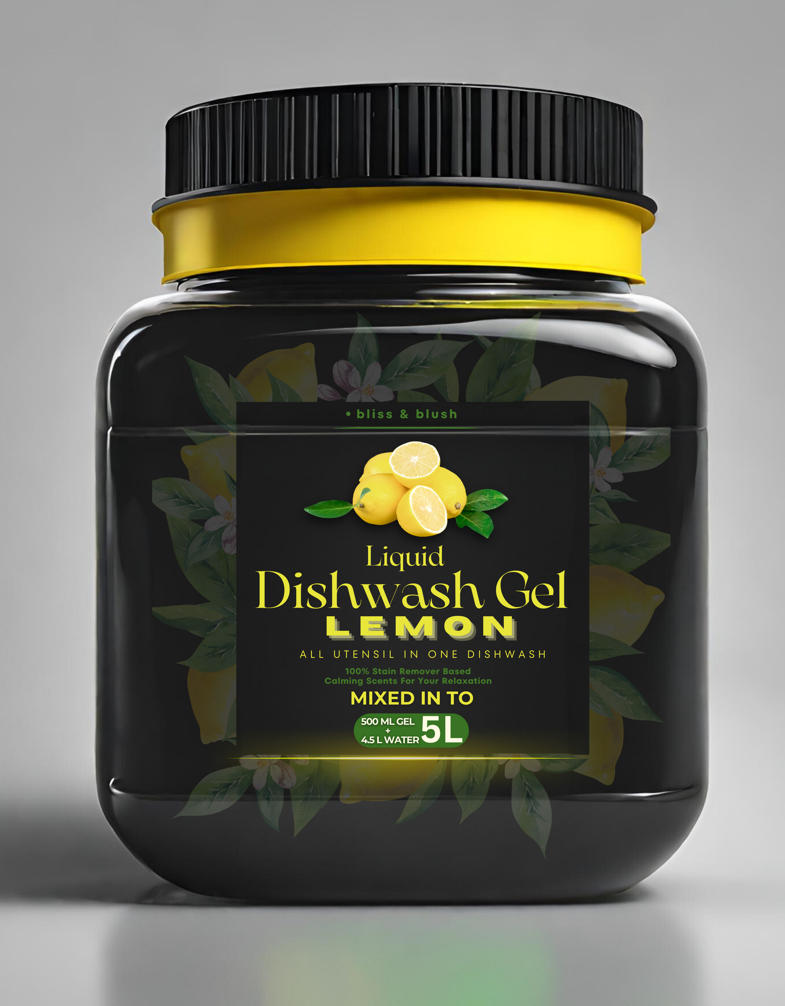 Dish Wash Liquid Gel Lemon | In 500Gm Powder Can Make Upto 5 LTR. Liquid