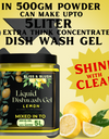 Bliss And Blush Dish Wash Gel 500-gm Lemon | In 500Gm Powder Can Make Upto 5 LTR. Dish Wash Liquid