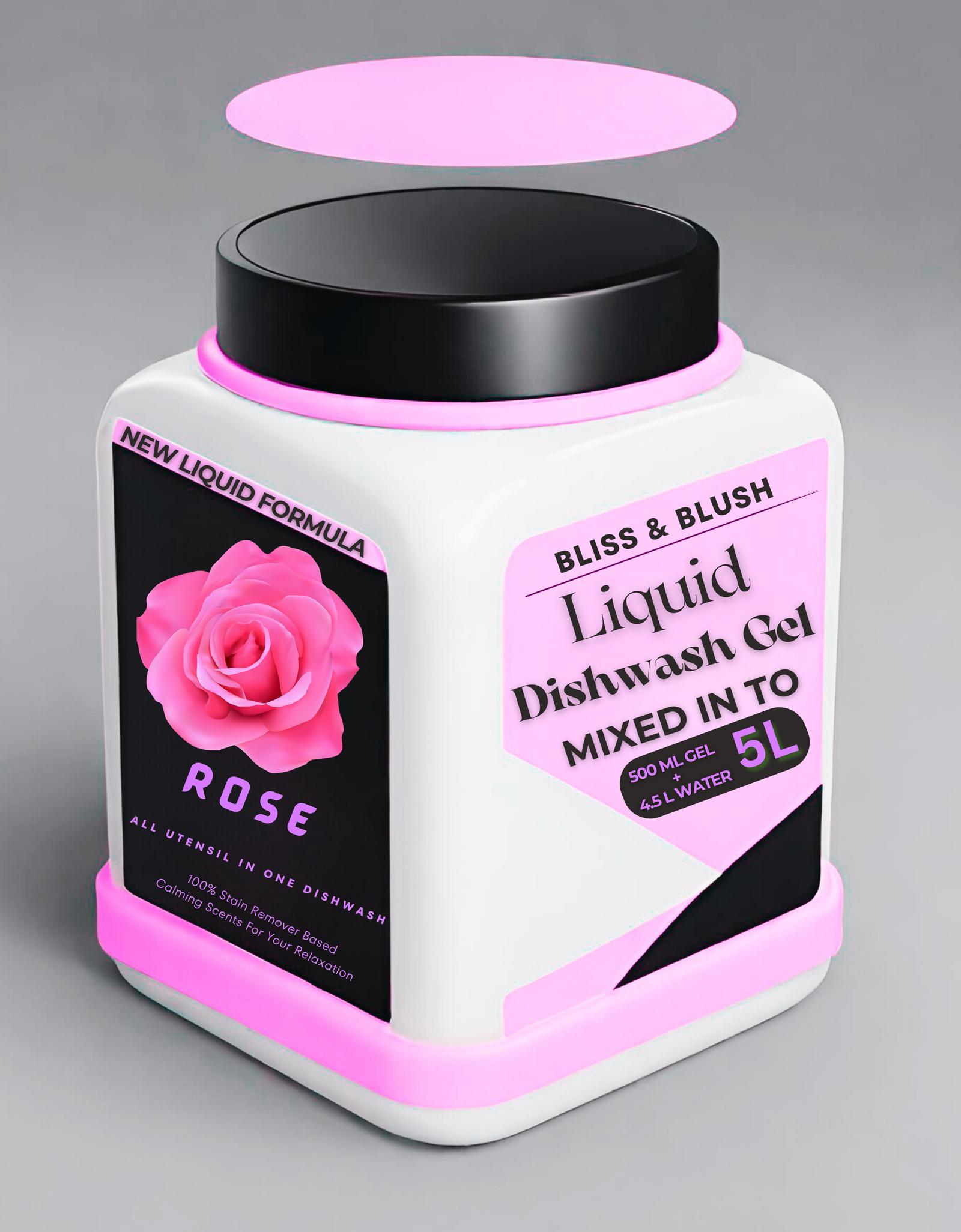 Dish Wash Liquid Gel  rose  | In 500Gm Powder Can Make Upto 5 LTR. Liquid Of Dish Wash