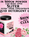 Bliss And Blish Detergent Gel 500ml Rose | In 500Gm Powder Can Make Upto 5 LTR. Liquid