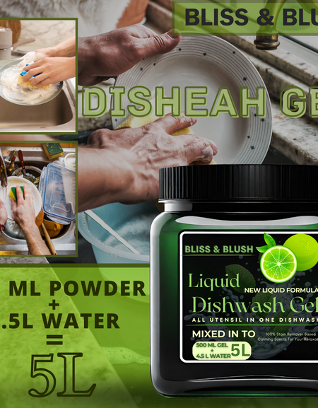 Dish Wash Gel | In 500Gm Powder Can Make Upto 5 LTR. Dish Washing Liquid