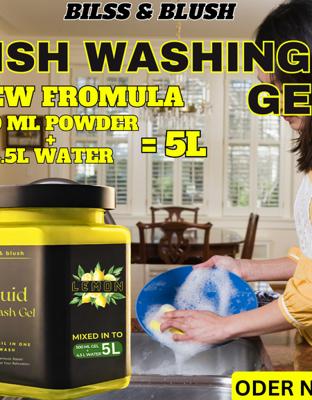 Dish Wash Liquid Gel  | In 500Gm Powder Can Make Upto 5 LTR | Leaves No Residue, Grease Cleaner For All Utensils