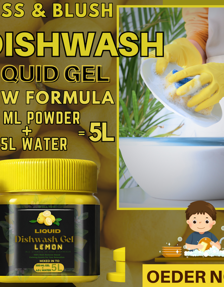 Dish Wash Liquid Gel  | In 500Gm Powder Can Make Upto 5 LTR. Dish Wash