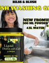 Bliss And Blush Dish Wash Gel 500-gm Lemon | In 500Gm Powder Can Make Upto 5 LTR. Dish Wash Liquid