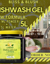 Dish Wash Liquid Gel Lemon | In 500Gm Powder Can Make Upto 5 LTR. Dish Wash Liquid.| Safe for Baby & Pet Utensils
