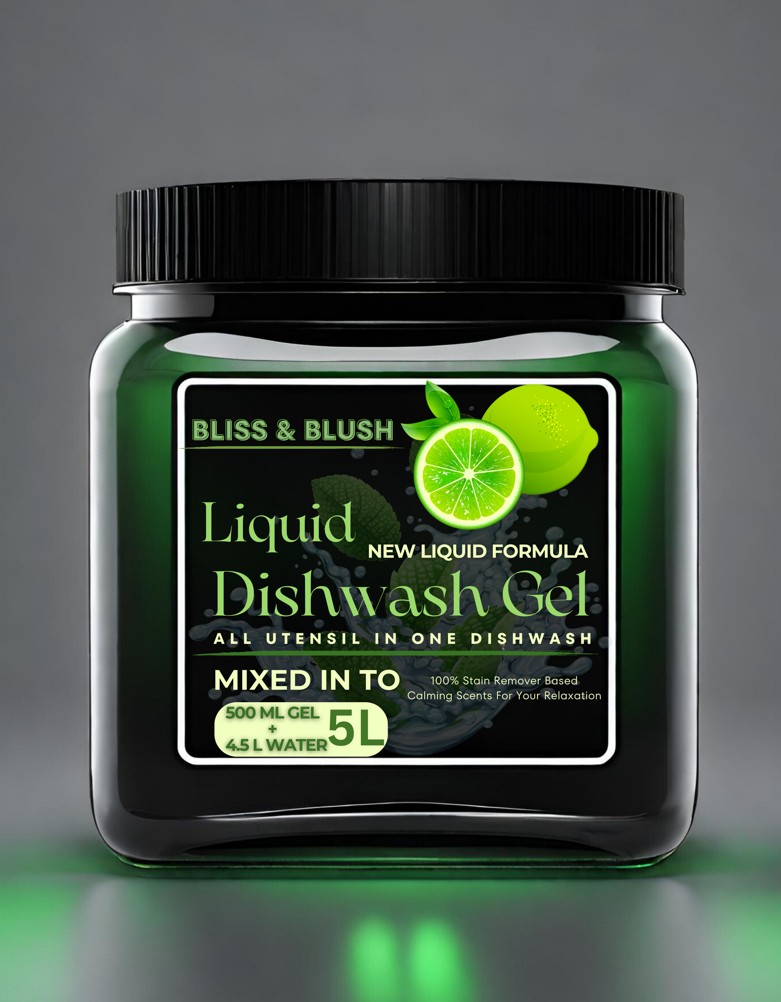 Dish Wash Gel | In 500Gm Powder Can Make Upto 5 LTR. Dish Washing Liquid