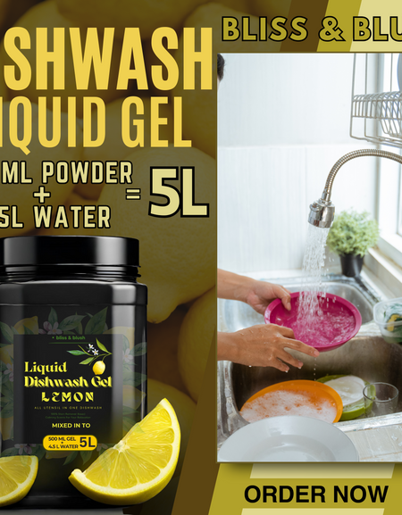 Dish Wash Liquid Gel lemon | In 500Gm Powder Can Make Upto 5 LTR Dish Wash