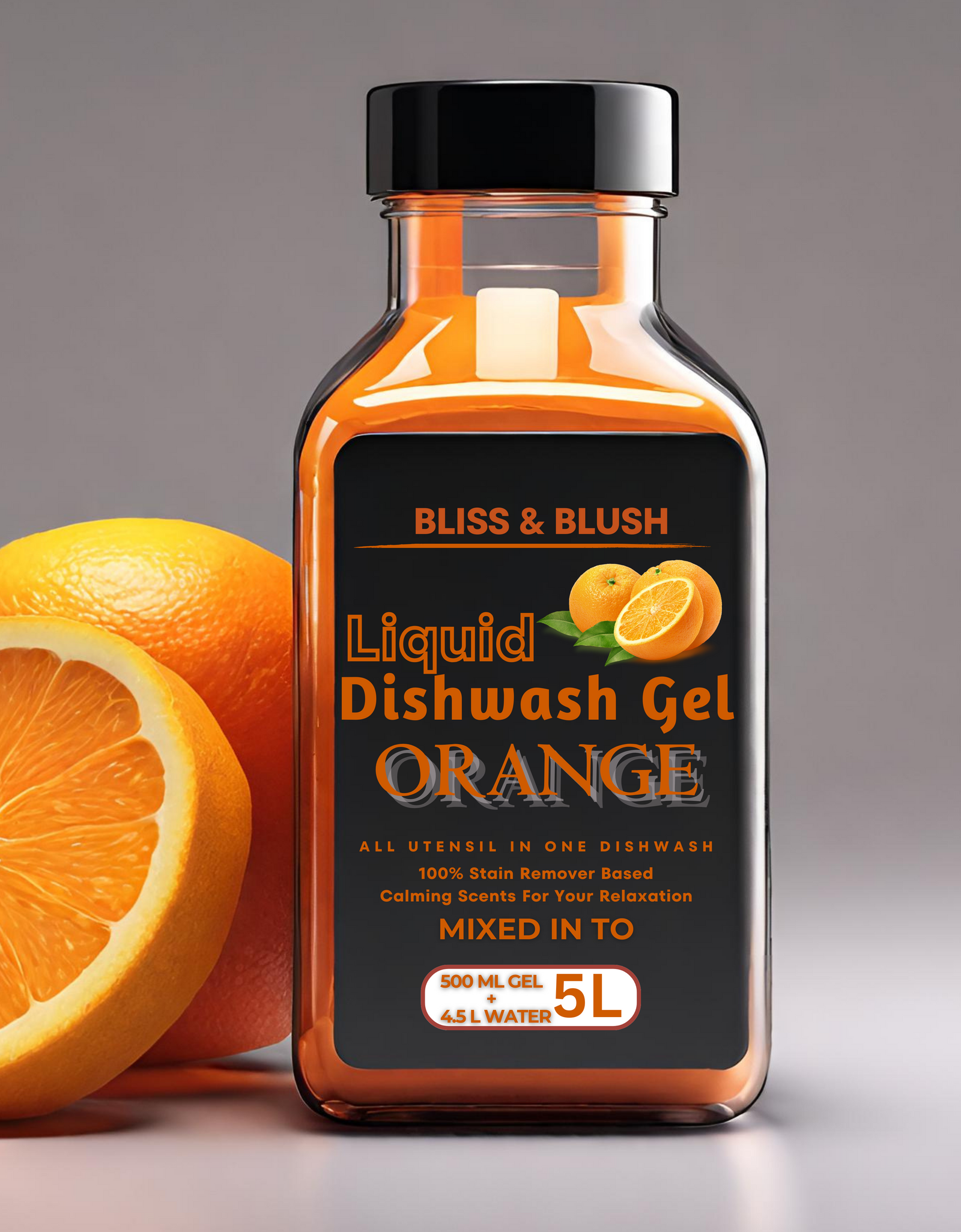 Dish Wash Gel | Orange Fragrance|In 500Gm Powder Can Make Upto 5 LTR. Liquid Dish Wash