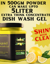 Dish Wash Liquid Gel  | In 500Gm Powder Can Make Upto 5 LTR | Leaves No Residue, Grease Cleaner For All Utensils
